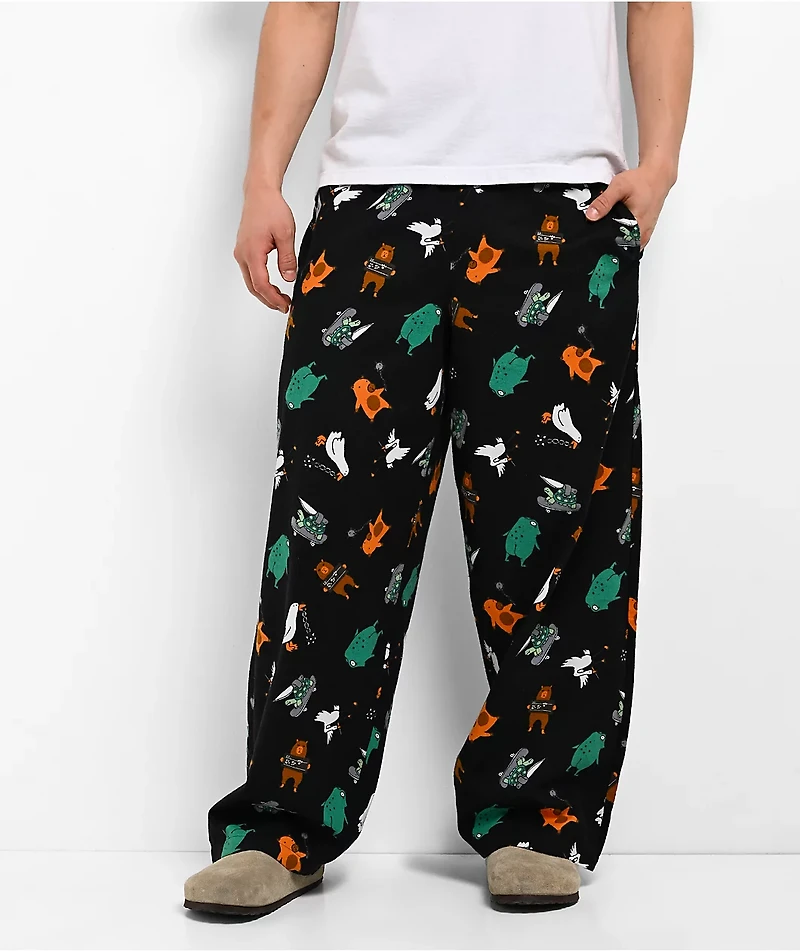 A.LAB Jerry & Friends Black Ultra Wide Lounge Pants