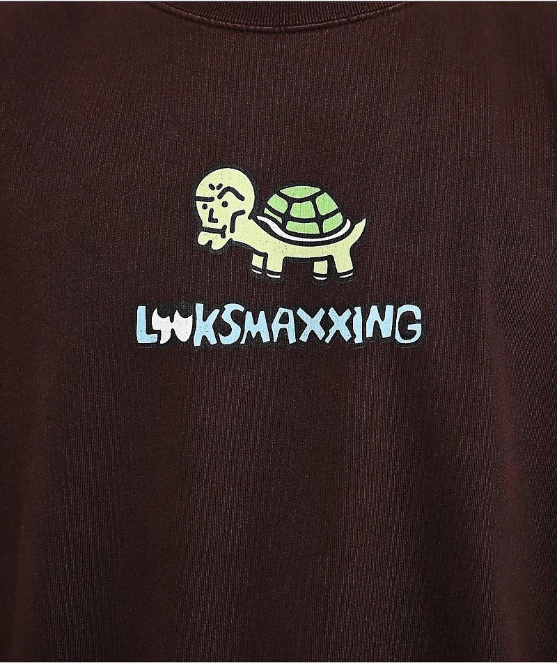A.LAB Jerry Looksmaxxing Brown T-Shirt