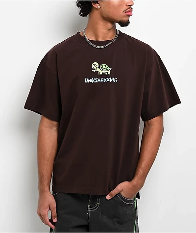 A.LAB Jerry Looksmaxxing Brown T-Shirt