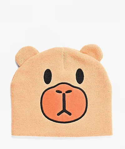 A.LAB Karl Capybara Beige Skully Beanie