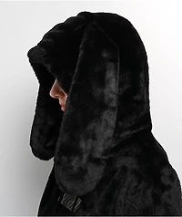 A.LAB Kendallie Bunny Faux Fur Black Hoodie