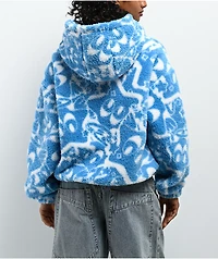 A.LAB Kendallie Star Eyes Blue Fleece Hoodie