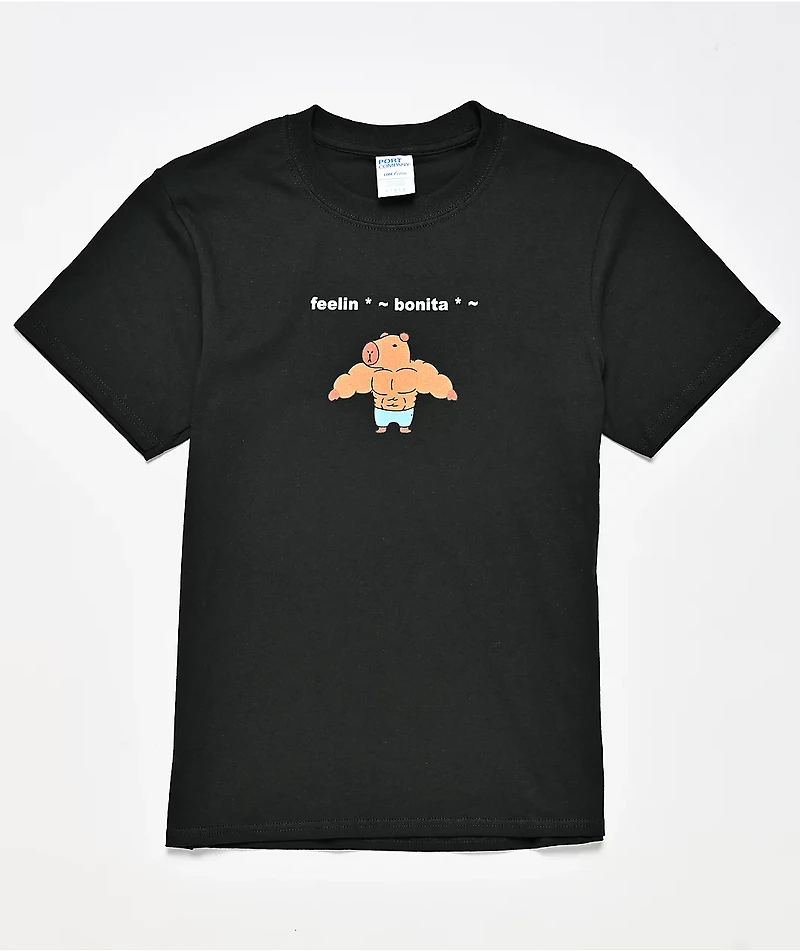 A.LAB Kids Amog Carl Black T-Shirt