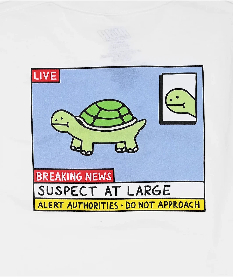 A.LAB Kids Breaking News White T-Shirt