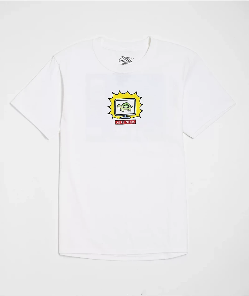 A.LAB Kids Breaking News White T-Shirt