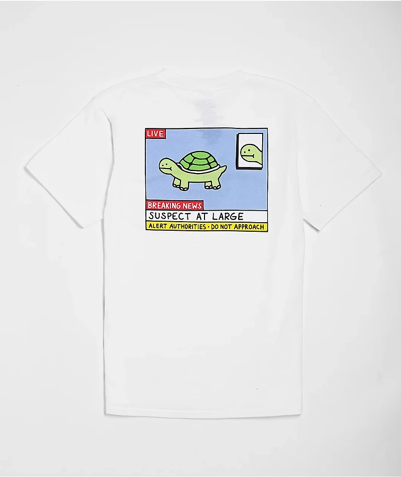 A.LAB Kids Breaking News White T-Shirt