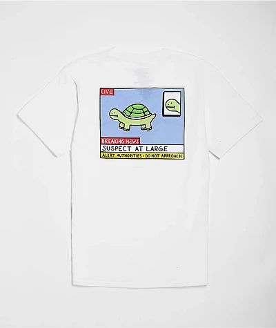 A.LAB Kids Breaking News White T-Shirt