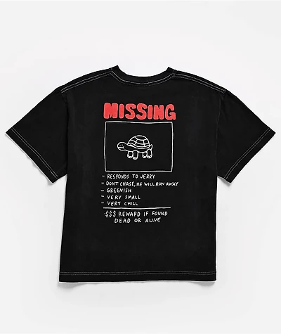 A.LAB Kids Missing Jerry Black Wash T-Shirt