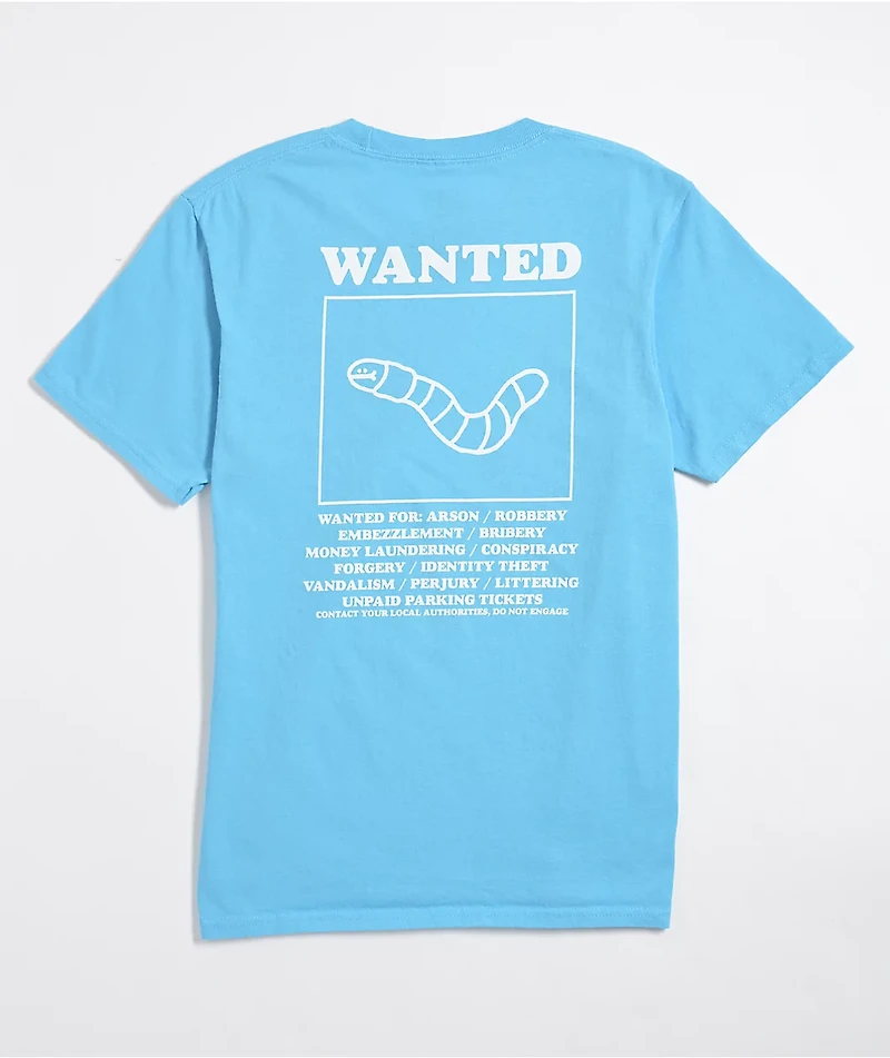 A.LAB Kids Wanted Worm Blue T-Shirt