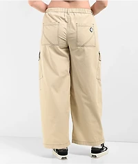 A.LAB Leo Y2K Rave Natural Wide Leg Cargo Pants