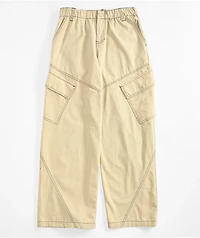 A.LAB Leo Y2K Rave Natural Wide Leg Cargo Pants