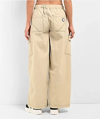 A.LAB Leo Y2K Rave Natural Wide Leg Cargo Pants