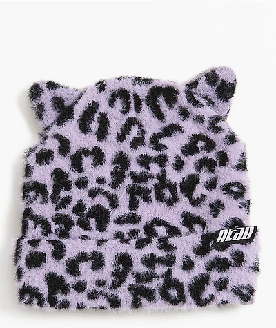 A.LAB Leopard Lavender Beanie
