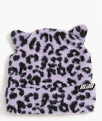 A.LAB Leopard Lavender Beanie