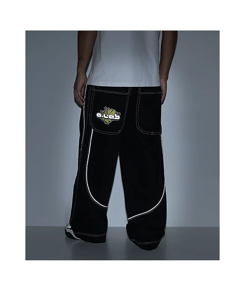 A.LAB Mega Piped Black Jeans
