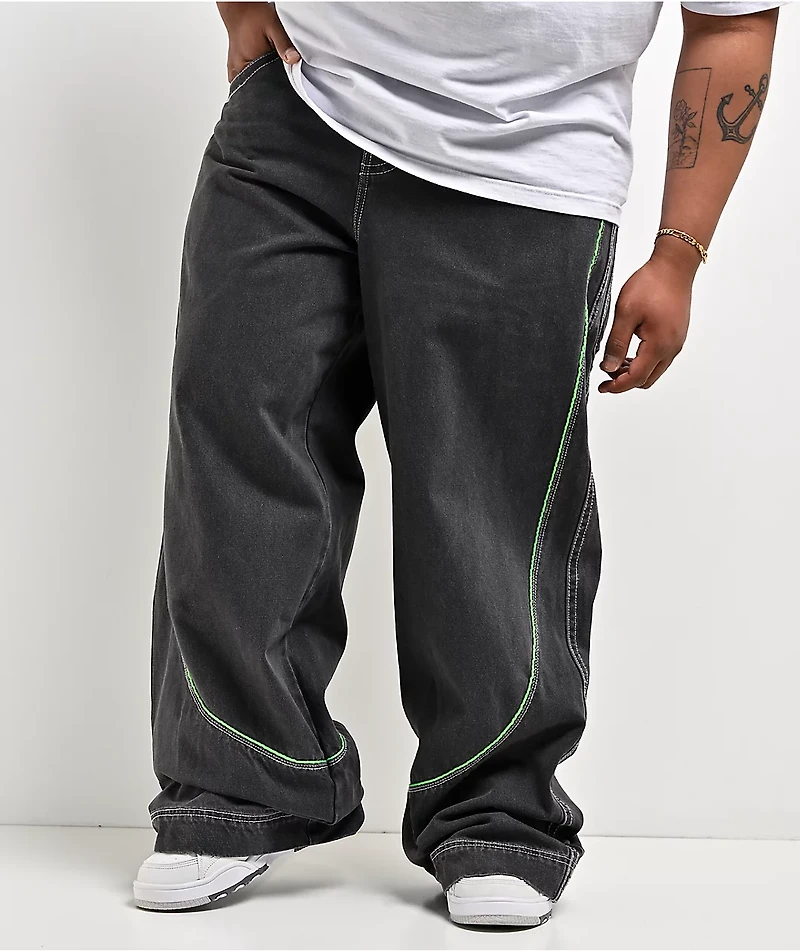 A.LAB Mega Piped Overheat Grey Jeans