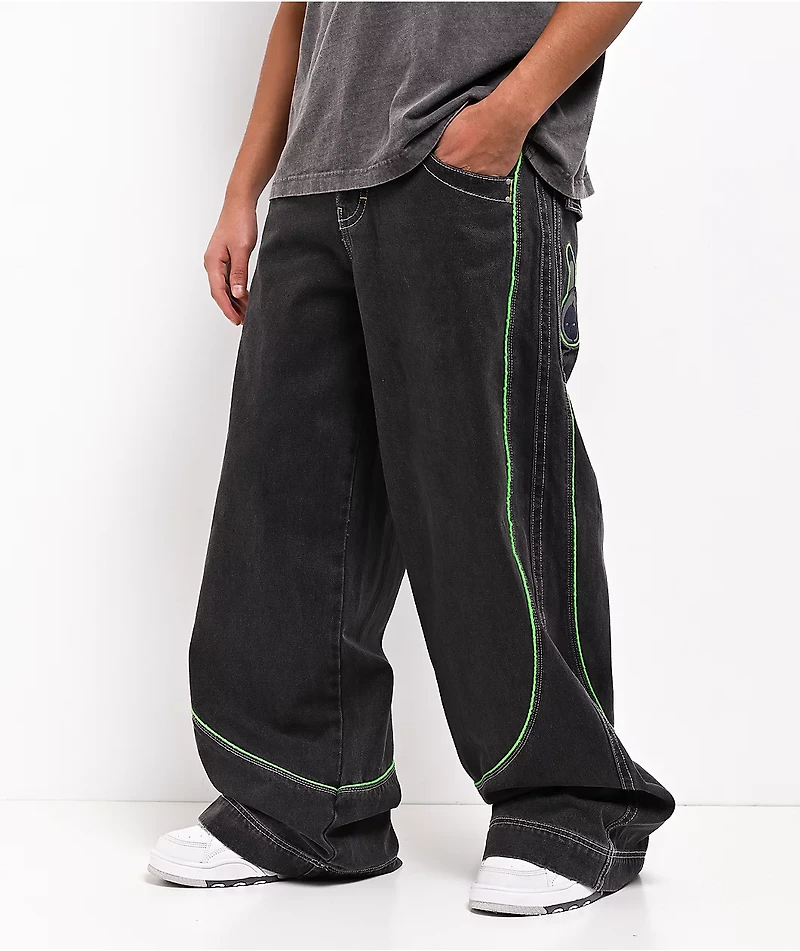 A.LAB Mega Piped Overheat Grey Jeans