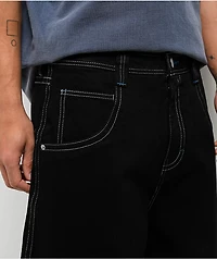 A.LAB Mega Rave Black Denim Shorts
