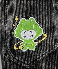 A.LAB Mega Rave Black Wash Corduroy Cargo Pants