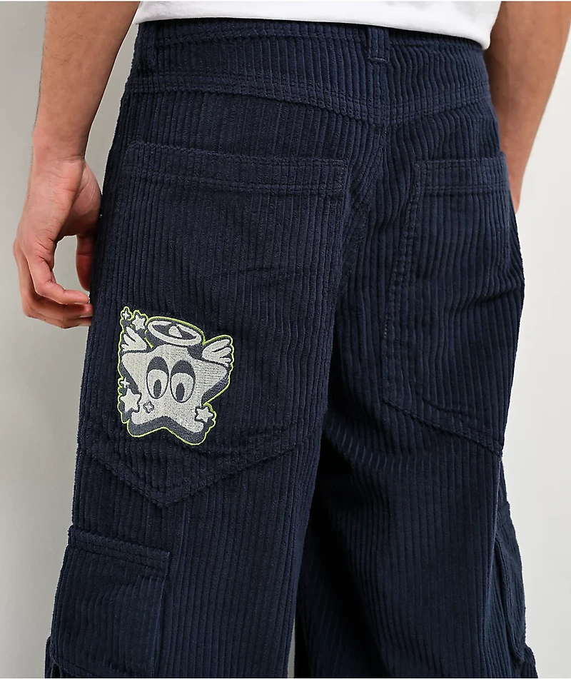 A.LAB Mega Rave Indigo Corduroy Cargo Pants