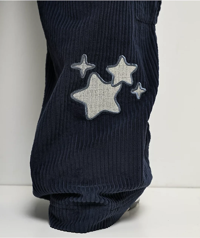 A.LAB Mega Rave Indigo Corduroy Cargo Pants