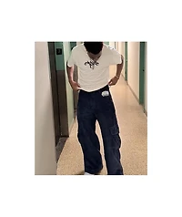 A.LAB Mega Rave Indigo Corduroy Cargo Pants