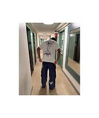 A.LAB Mega Rave Indigo Corduroy Cargo Pants