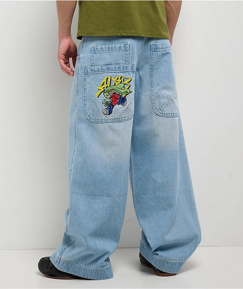 A.LAB Mega Rave Light Blue Wash Jeans