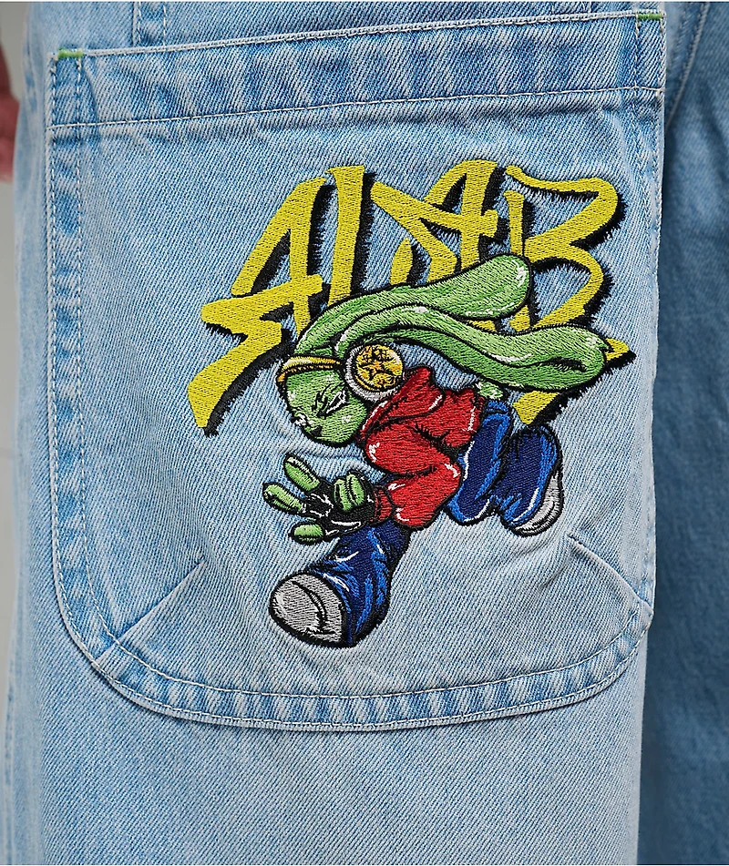 A.LAB Mega Rave Light Blue Wash Jeans