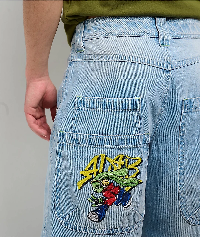 A.LAB Mega Rave Light Blue Wash Jeans