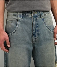 A.LAB Mega Star Patch Medium Blue Wash Jeans