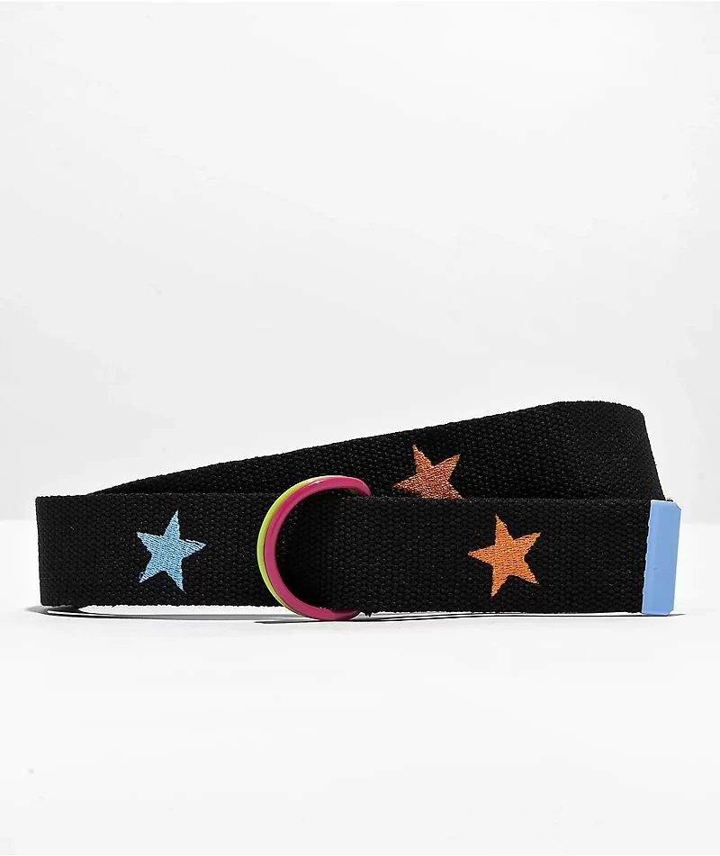 A.LAB Mercy Star Black D-Ring Web Belt