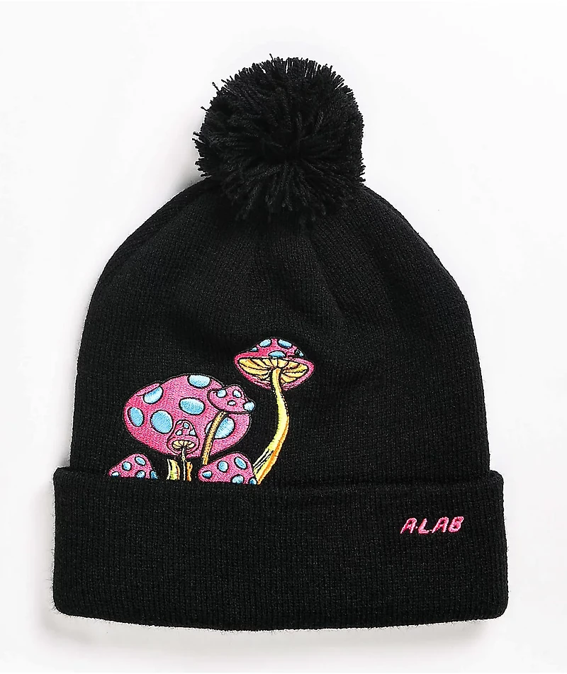 A.LAB Milk Cap Black Pom Beanie