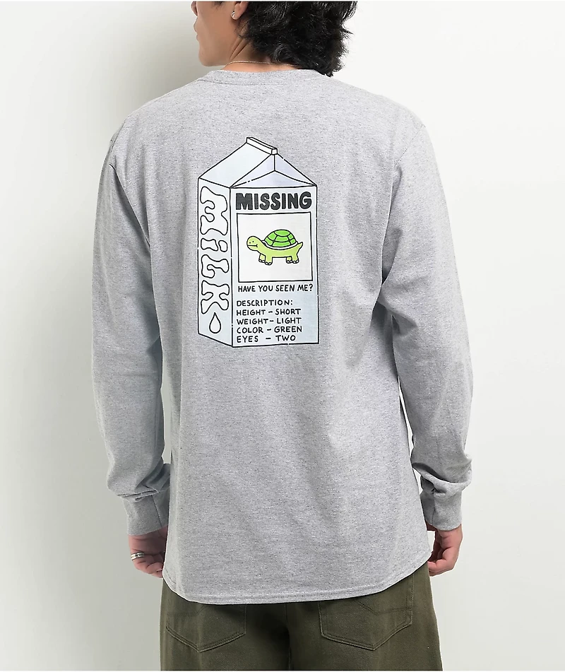 A.LAB Missing Milk Grey Long Sleeve T-Shirt