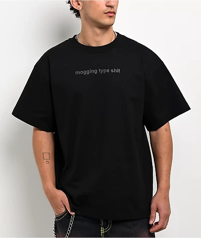 A.LAB Mogging Type Shit Black T-Shirt