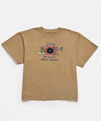 A.LAB Monkey On The Run Tan T-Shirt