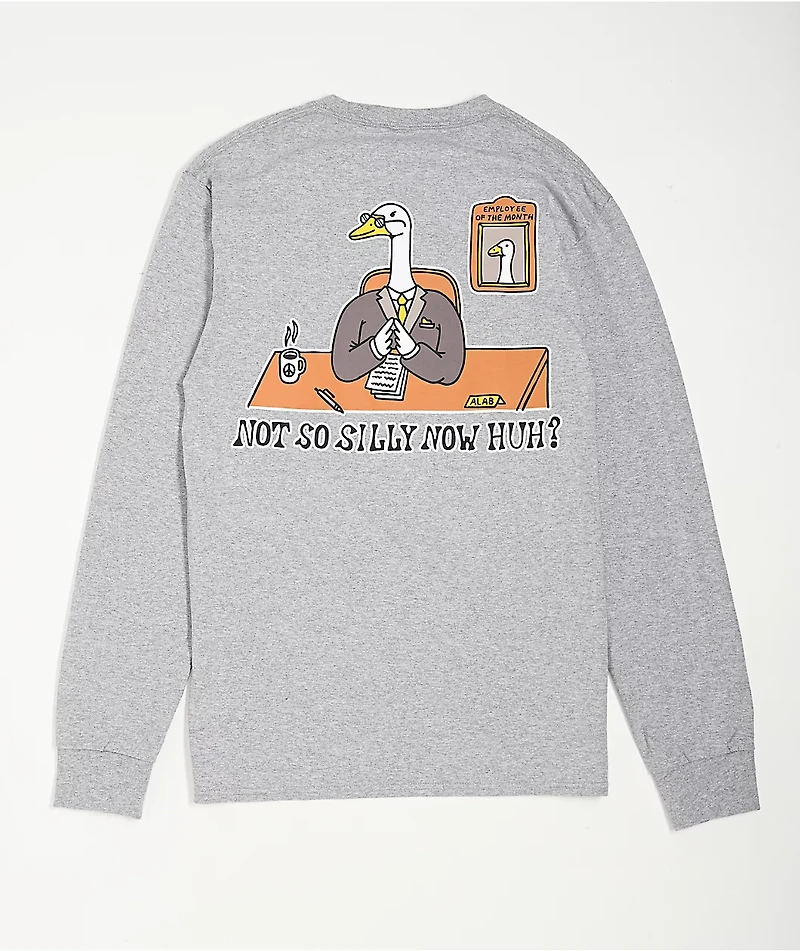 A.LAB Not So Silly Grey Long Sleeve T-Shirt