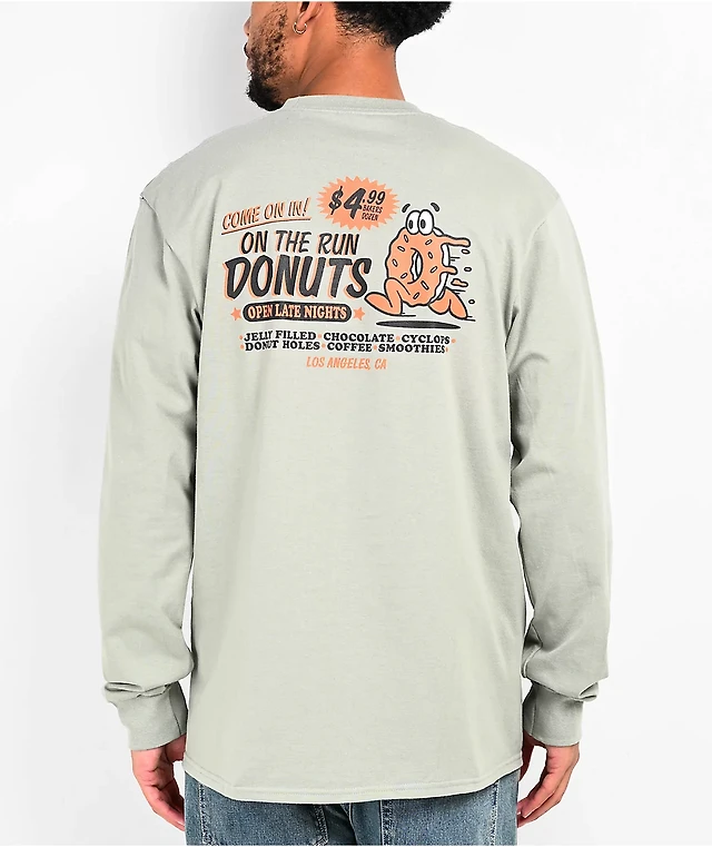 A.LAB On The Run Donuts Sage Long Sleeve T-Shirt