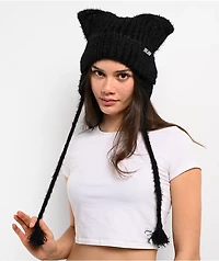 A.LAB Opalina Black Cat Flap Beanie