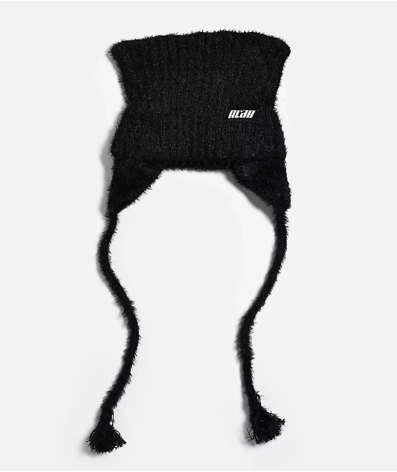 A.LAB Opalina Black Cat Flap Beanie