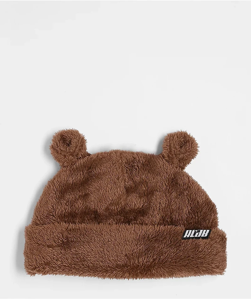 A.LAB Plushy Bear Brown Beanie