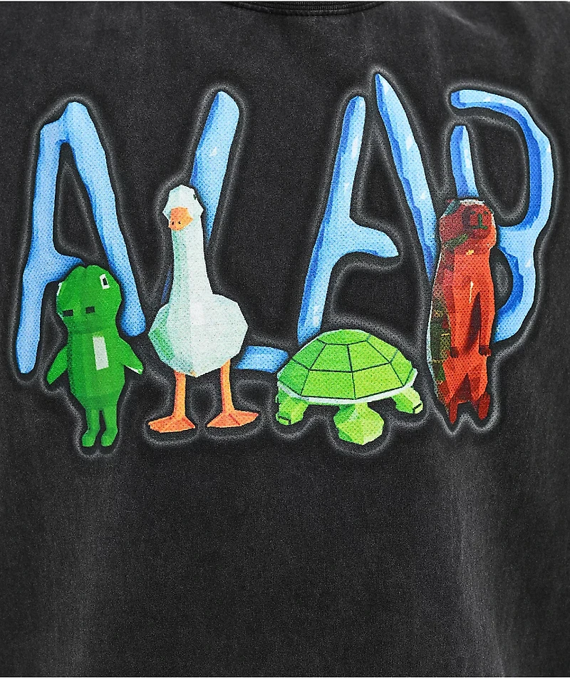 A.LAB Protect Thy Squad Black Wash T-Shirt