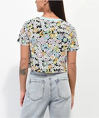 A.LAB Quinnie Trippy Floral Crop T-Shirt