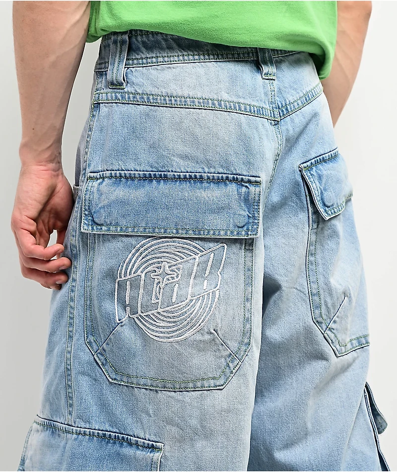 A.LAB Rave Light Blue Cargo Jeans