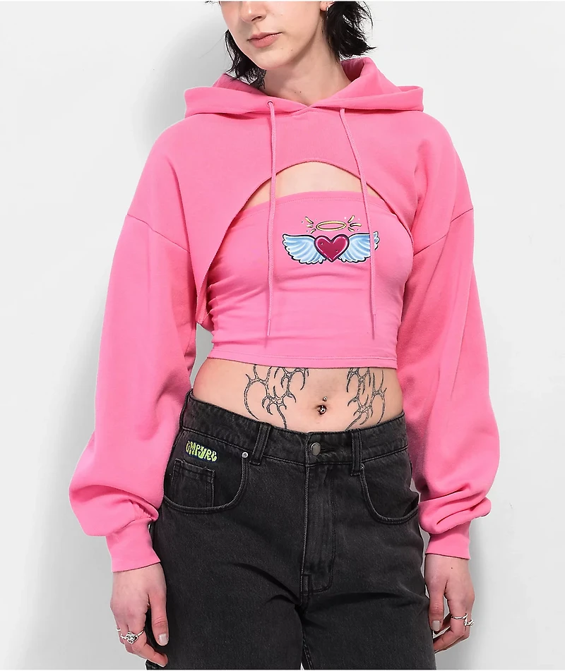 A.LAB Romeo Pink Shrug Hoodie