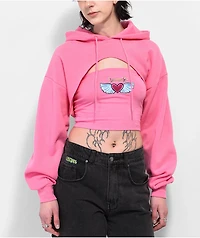 A.LAB Romeo Pink Shrug Hoodie