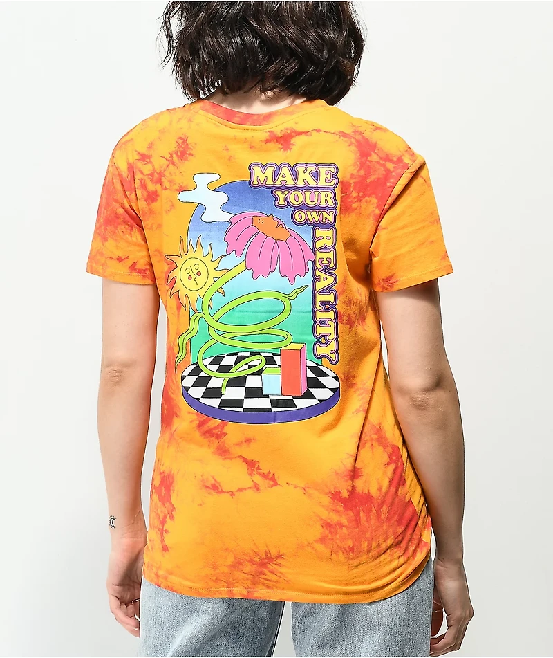 A.LAB Romoane Make Reality Orange Tie Dye T-Shirt