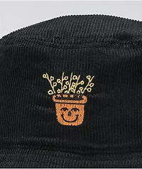 A.LAB Round And Black Corduroy Bucket Hat
