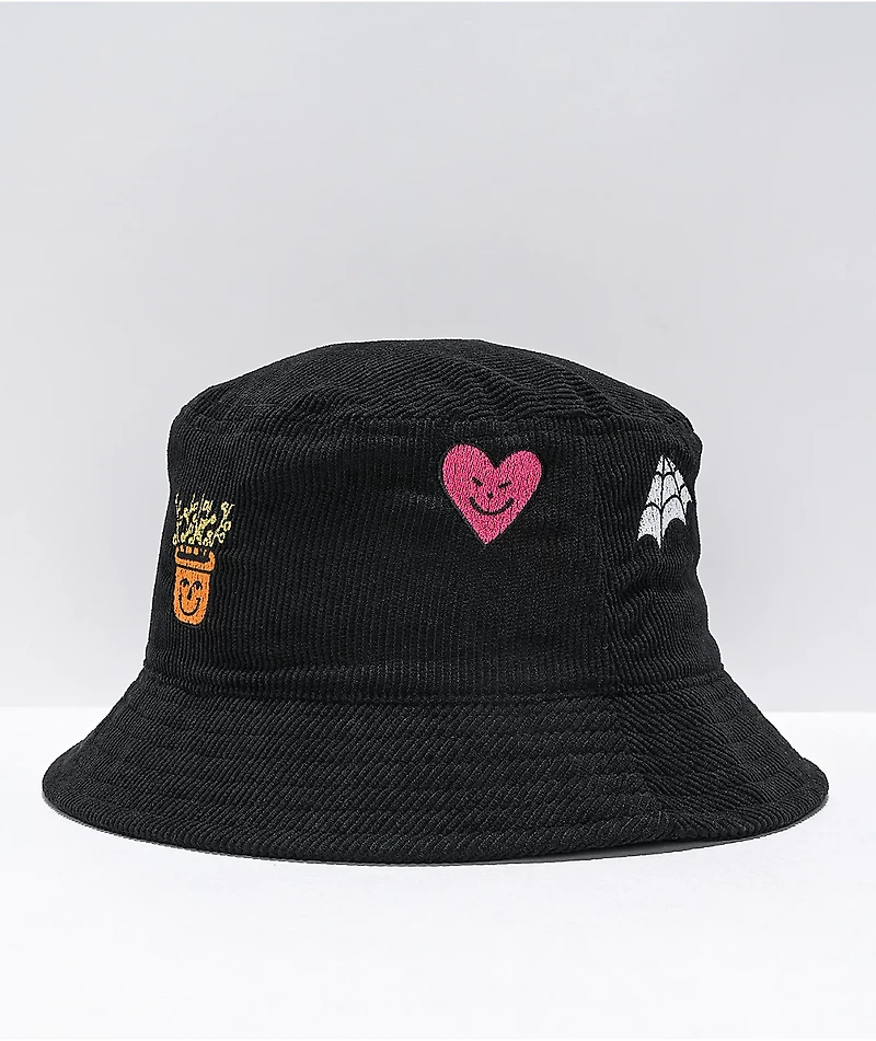 A.LAB Round And Black Corduroy Bucket Hat