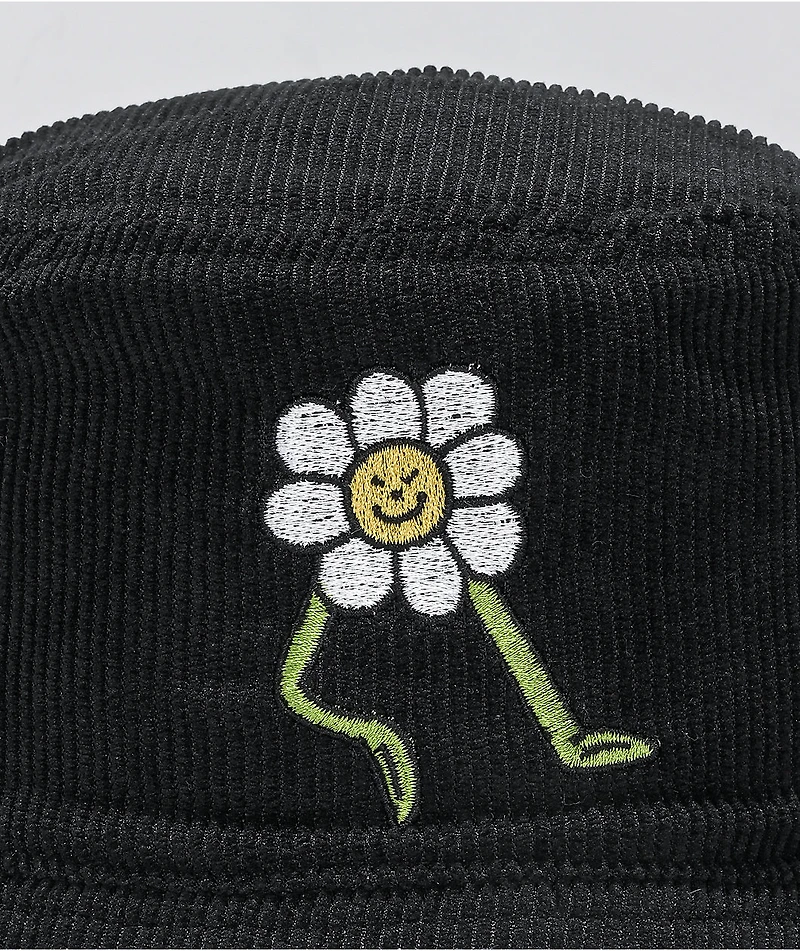 A.LAB Round And Black Corduroy Bucket Hat